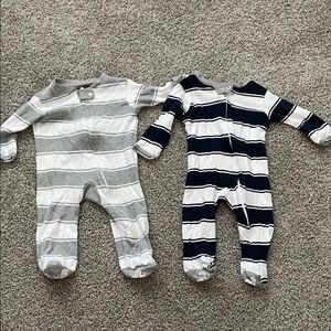 Burt's Bees Striped Baby Footies